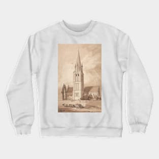 Douvres Church, Normandy by John Sell Cotman Crewneck Sweatshirt